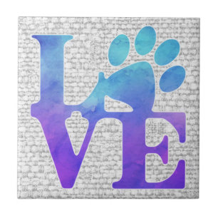 Love Paw Print - Gifts for Hondenliefhebbers Tegeltje