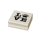 Love Paw Print Hout Rubber Stamp Rubberstempel (Stempel)
