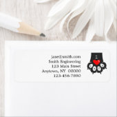 Love Paw Print - Kies achtergrondkleur Etiket (Insitu)