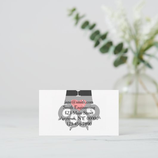 Love Paw Print - Kies achtergrondkleur Visitekaartje (Staand voorkant)