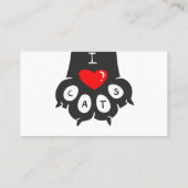 Love Paw Print - Kies achtergrondkleur Visitekaartje (Achterkant)