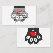 Love Paw Print - Kies achtergrondkleur Visitekaartje (Voorkant / Achterkant)