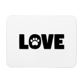 Love Paw Print Magneet (Horizontaal)