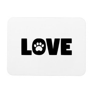 Love Paw Print Magneet