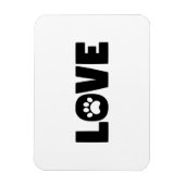 Love Paw Print Magneet (Verticaal)