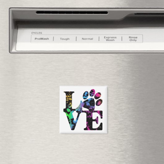 Love Paw Print Magnet (Insitu (Vaatwasser))