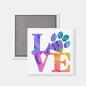 Love Paw Print Magnet (Voorkant / Achterkant)
