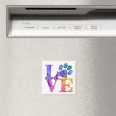 Love Paw Print Magnet (Insitu (Vaatwasser))