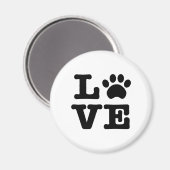 Love Paw Print Magnet (Voorkant / Achterkant)