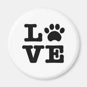 Love Paw Print Magnet
