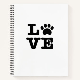Love Paw Print Notitieboek