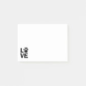 Love Paw Print Post-it Note (Voorkant)