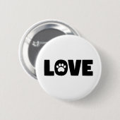 Love Paw Print Ronde Button 5,7 Cm (Voorkant /achterkant)