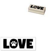 Love Paw Print Rubberstempel (Gestempeld)