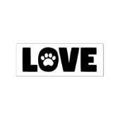 Love Paw Print Rubberstempel (Afrduk)