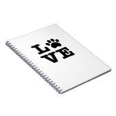 Love Paw Print Spiral notebook Notitieboek (Rechterzijde)