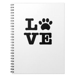 Love Paw Print Spiral notebook Notitieboek