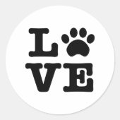 Love Paw Print Sticker (Voorkant)