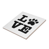 Love Paw Print Tile Tegeltje (Zijkant)