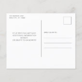 Love Paw Print Wedding Save the Date Briefkaart (Achterkant)