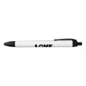 Love Paw Print Zwarte Inkt Pen (Bovenkant)