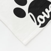 Love Paw Prints Fleece Deken (Hoek)