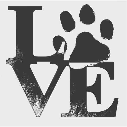 Love Paw Sticker (Voorkant)