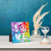 Love Peace Abstract Rainbow Waterverf Tie Dye Fotoplaat (Insitu)