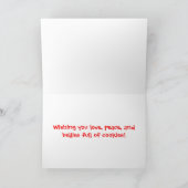 Love Peace and Cookies beroemd gemaakt door Ryder Feestdagen Kaart (Binnen)