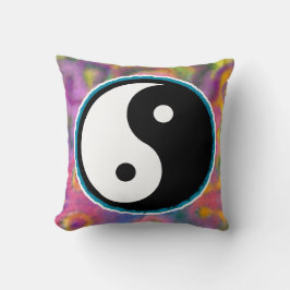 Love, Peace and Tie Dye Yin Yang Top Sierkussen