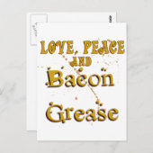 Love Peace & Bacon Grease Briefkaart (Voorkant / Achterkant)