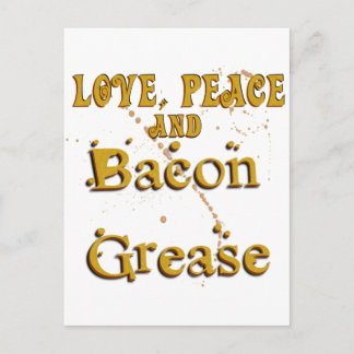 Love Peace & Bacon Grease Briefkaart