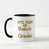 Love Peace & Bacon Grease Mok (Links)
