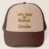 Love Peace & Bacon Grease Trucker Pet (Voorkant)