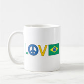Love Peace Brazilië Koffiemok (Links)
