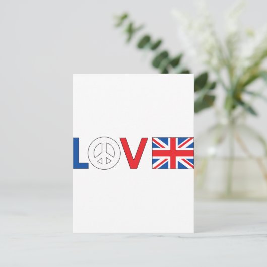 Love Peace Britain Briefkaart (Staand voorkant)