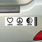 Love Peace Bumpersticker (Op auto)
