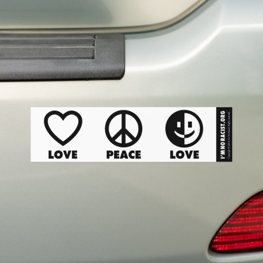 Love Peace Bumpersticker (Op auto)