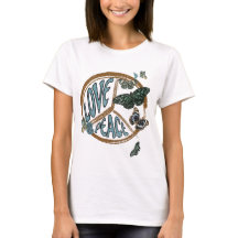Love Peace Butterflies  Summer Hippie