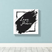 Love & Peace Canvas wandkunst Afdruk (Insitu (Houten vloer))