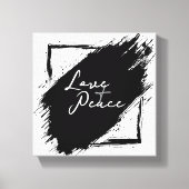 Love & Peace Canvas wandkunst Afdruk (Voorkant)