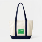 Love Peace & Chicken Grease Canvas tas (Voorkant)