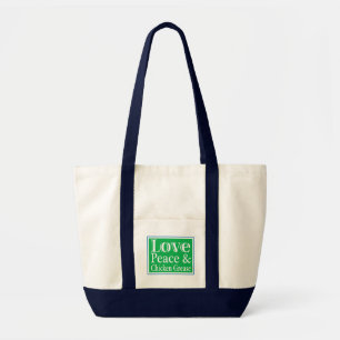 Love Peace & Chicken Grease Canvas tas