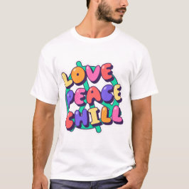 Love Peace Chill, Groovy Vibes Art T-shirt