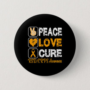 Love Peace Cure RSD CRPS Bewustzijn Ronde Button 5,7 Cm