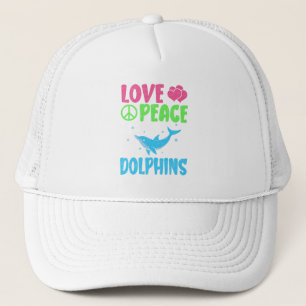 Love Peace Dolfijnen Schattige Zee Dieren Dolfijn  Trucker Pet