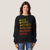 Love Peace Equality Hope Yoga Trui (Voorkant volledig)