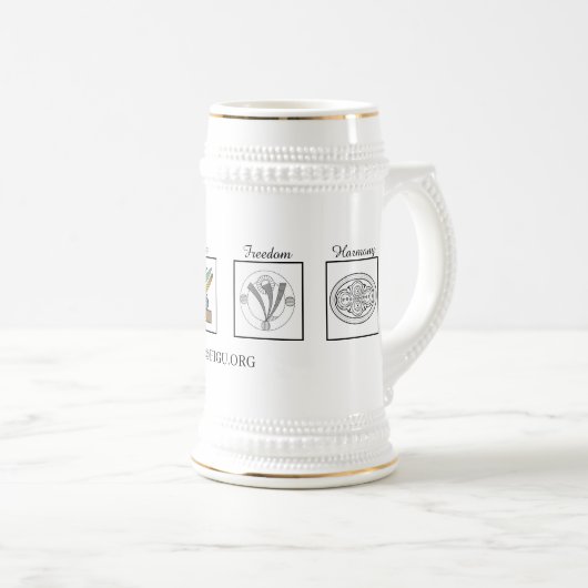 Love Peace Freedom Harmony Bierpul (Voorkant rechts)