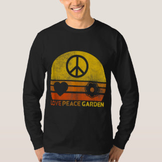 Love Peace Garden Funny Flower Garden Plant Whispe T-shirt