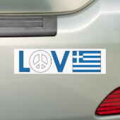 Love Peace Greece Bumpersticker (Op auto)